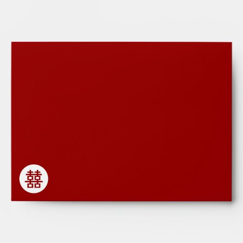 Simple Circle Double Happiness Chinese Wedding Envelope