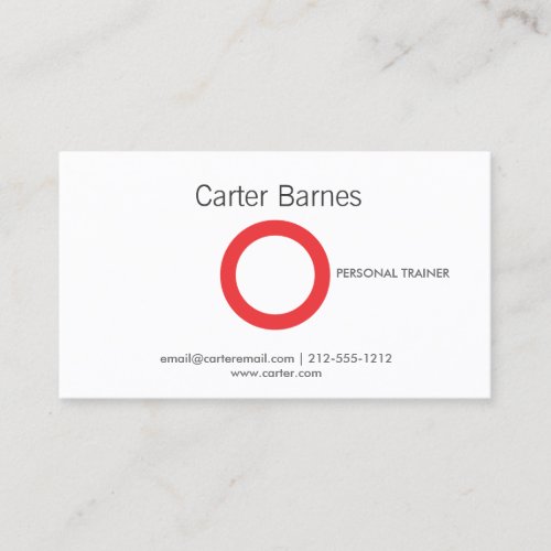 SIMPLE CIRCLE in RED Business Card
