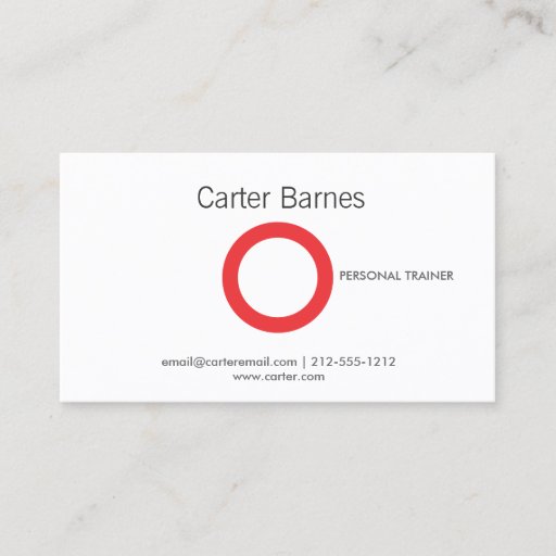 Customizable SIMPLE CIRCLE in RED Business Card
