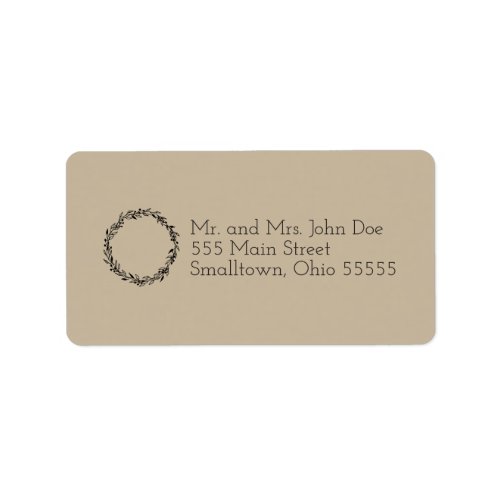 Simple Circle Wedding Return Address Label