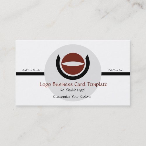 Simple Circles  Crescent _ Circle Logo Business Card