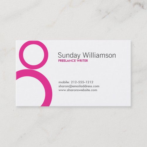 SIMPLE CIRCLES in MAGENTA Business Card