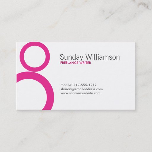 Customizable SIMPLE CIRCLES in MAGENTA Business Card