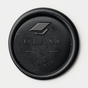 Simple Class of 2025 Graduation Cap Wax Seal Sticker
