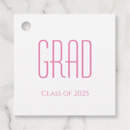 Simple Class of 2025 Graduation Party  Favor Tags