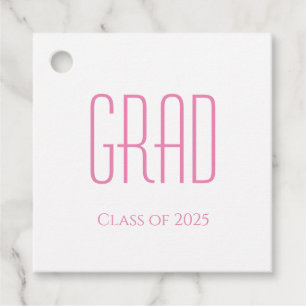 Simple Class of 2025 Graduation Party Favor Tags
