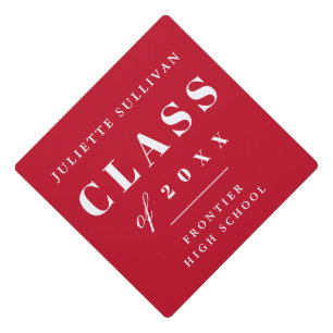 Simple Class of 20XX Graduation Cap Topper