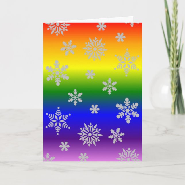 Simple Classic and Elegant Gay Oriented Christmas Holiday Card (Front)