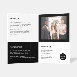 Simple Classic Black and White Custom Real Estate Brochure