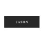 Simple Classic Black and White Modern Professional Name Tag