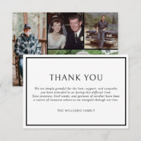 Simple Classic Black Frame Funeral Sympathy Photos