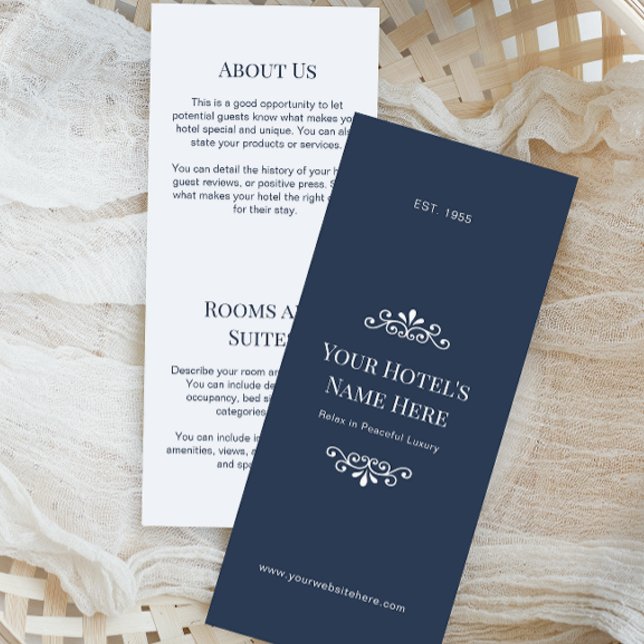 Simple Classic Blue Custom Hotel  Brochure (Creator Uploaded)