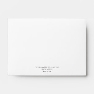 Simple Classic Blue Script White Graduation Envelope