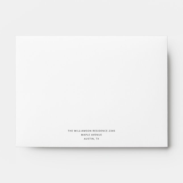 Simple Classic Blue Script White Graduation Envelope (Front)