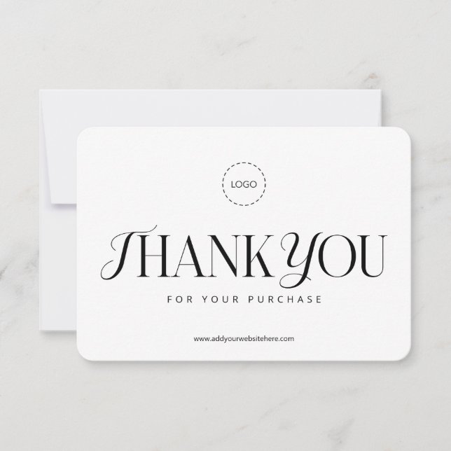 Simple Classic Business Promo Coupon Ad Campaign Thank You Card (Front)