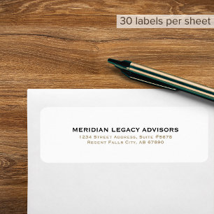 Simple Classic Business Return Address Label