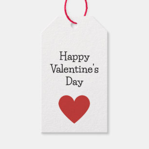 Simple Classic Chic Cute Red Heart Valentine's Day Gift Tags