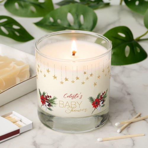 Simple Classic Christmas Baby Shower Scented Candle