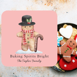 Simple Classic Christmas Holiday Baking Label