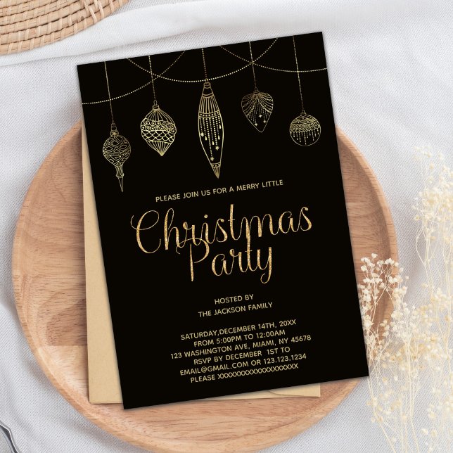 Simple Classic Christmas Holiday Party Invitation  (Christmas Invitations)