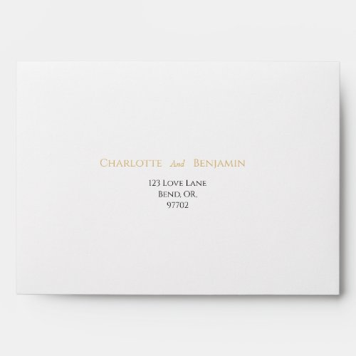 Simple Classic Christmas Self Addressed Wedding Envelope