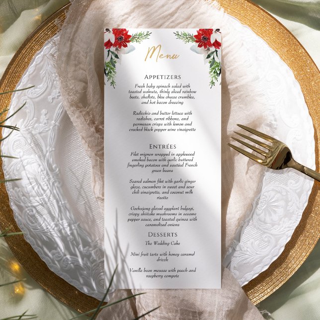 Simple Classic Christmas Wedding Flat Menu (Creator Uploaded)
