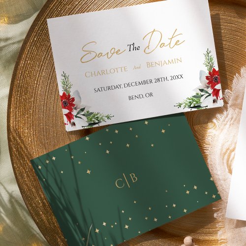 Simple Classic Christmas Wedding Save The Date