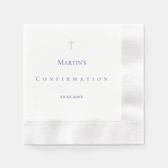 simple classic Confirmation Napkins (Front)