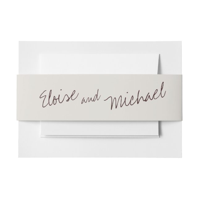 Simple Classic Couple Names Wedding Accent Wrap (Front Example)
