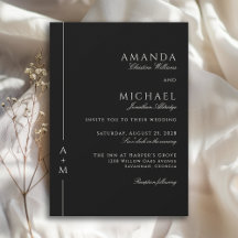 Simple Classic Elegant Black Minimal Wedding