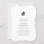Simple Classic Elegant Chic Buggy Baby Shower Invitation (Front)