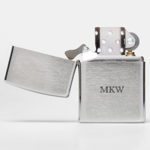 Simple Classic Elegant Custom Monogram Initials Zippo Lighter
