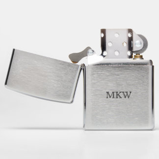 Simple Classic Elegant Custom Monogram Initials Zippo Lighter