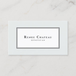 Simple Classic Elegant Skin Care Esthetician Business Card