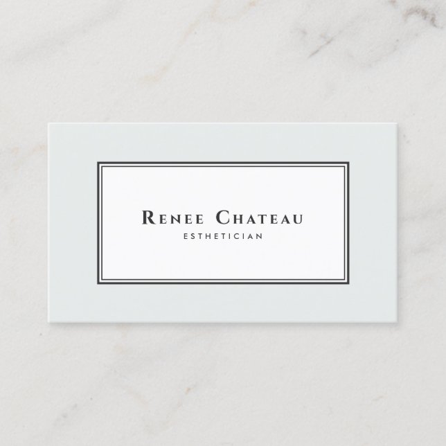 Simple Classic Elegant Skin Care Esthetician Business Card (Front)