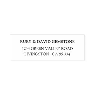 Simple Classic Elegant Typography Return Address Self-inking Stamp
