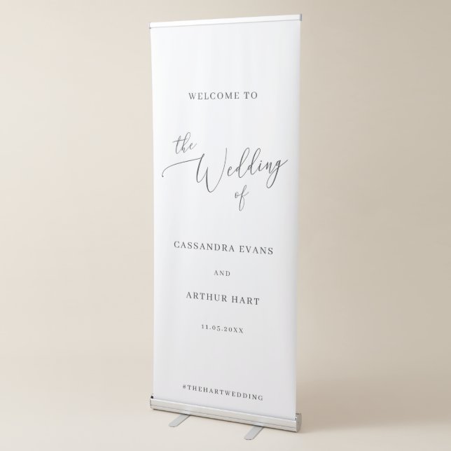 Simple Classic Elegant Wedding Welcome Sign (3/4)