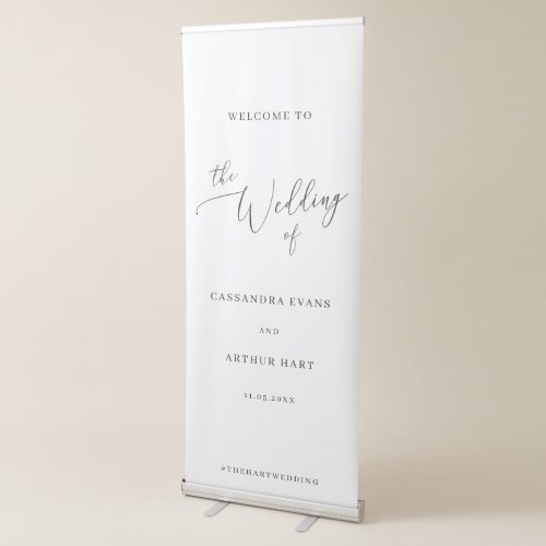 Simple Classic Elegant Welcome Wedding Retractable Banner