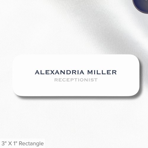 Simple Classic Employee Name Tag