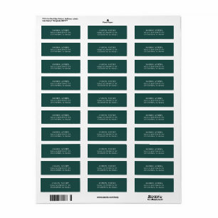 Simple Classic Evergreen Return Address Text Based Label