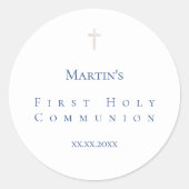 simple classic First Holy Communion Classic Round Sticker | Zazzle