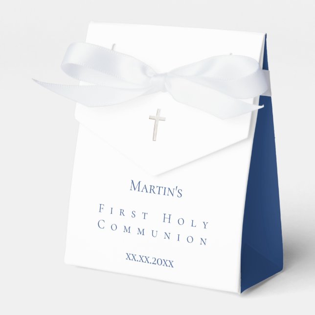 simple classic First Holy Communion Favor Boxes (Front Side)