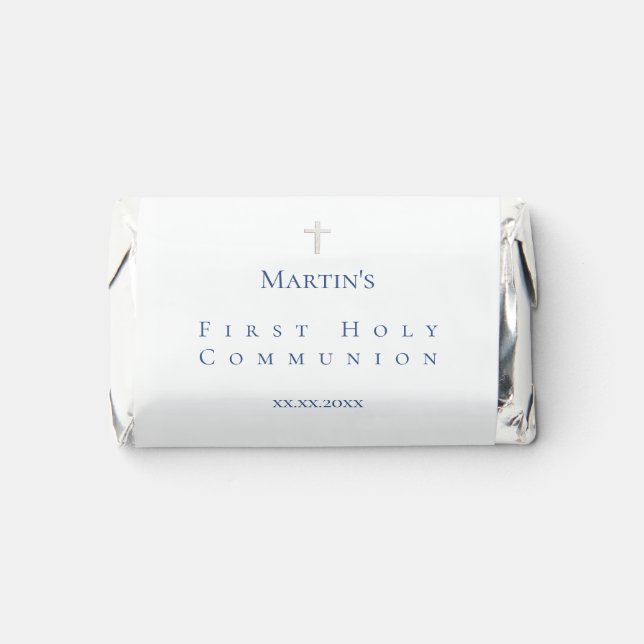 simple classic First Holy Communion  Hershey's Miniatures (Front)