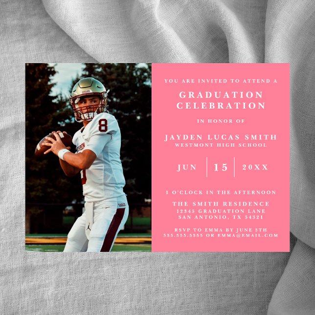 SIMPLE CLASSIC FORMAL PHOTO GRADUATION INVITATION (Creator Uploaded)