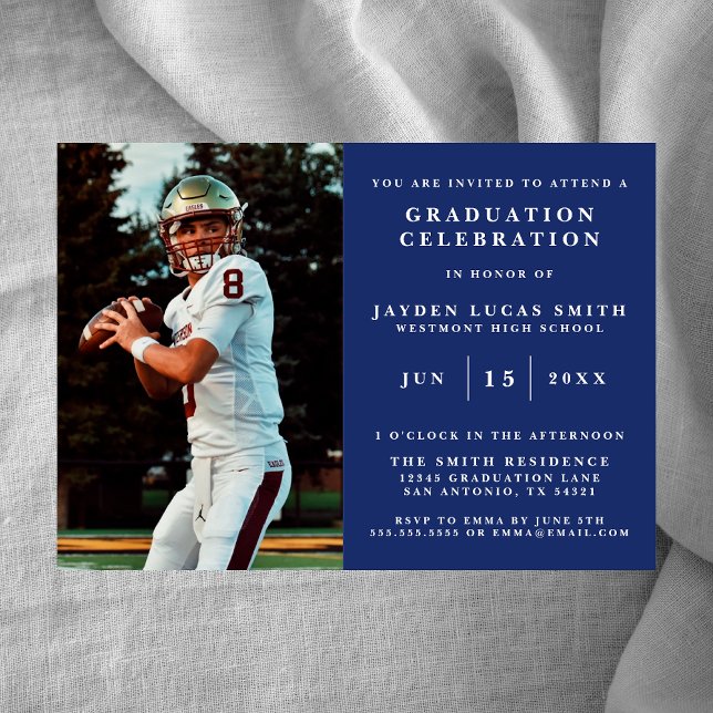 SIMPLE CLASSIC FORMAL PHOTO GRADUATION INVITATION (Creator Uploaded)