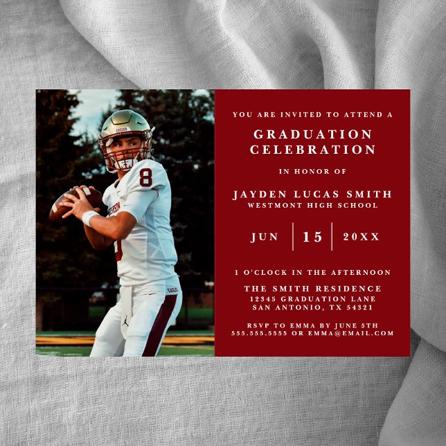 SIMPLE CLASSIC FORMAL PHOTO GRADUATION INVITATION (Creator Uploaded)