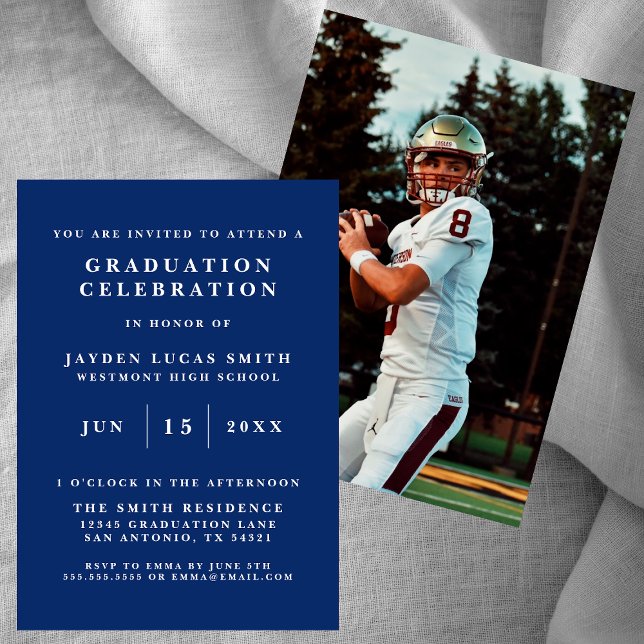 SIMPLE CLASSIC FORMAL PHOTO GRADUATION INVITATION (Creator Uploaded)