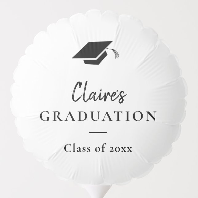Simple Classic Graduation  Balloon (Back)