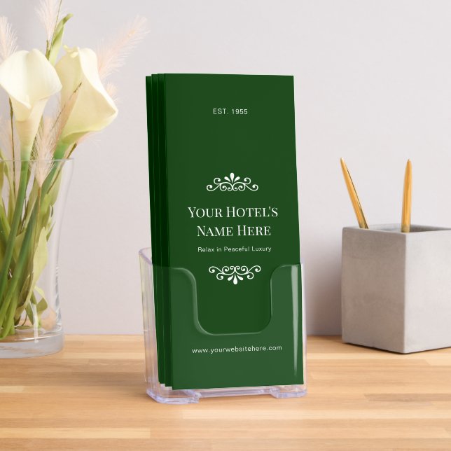 Simple Classic Green Custom Hotel  Brochure (Insitu)