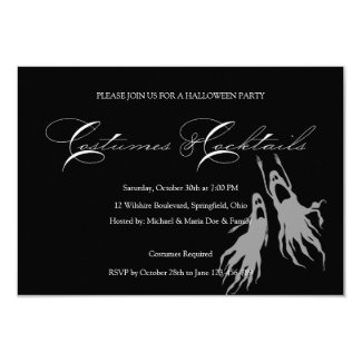 Simple & Classic Halloween Costume Party Card